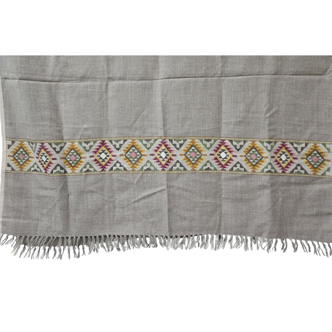 Vintage Wool Shawl with Hand Embroidery – Made in Bharat